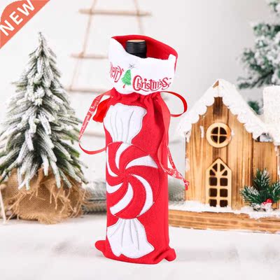 Christmas Candy Bags Wine Bottle Cover Stocking Bottle Gift