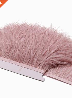 1 Meter Ostrich Feathers Trim 8-10 CM Plumes Ribbon Selvage