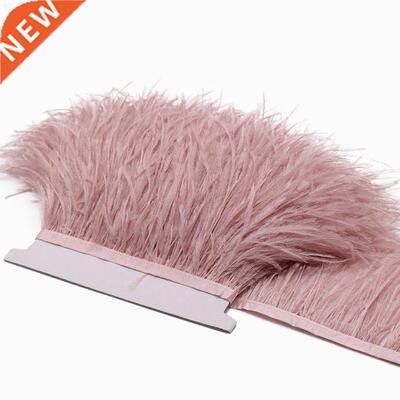 1 Meter Ostrich Feathers Trim 8-10 CM Plumes Ribbon Selvage