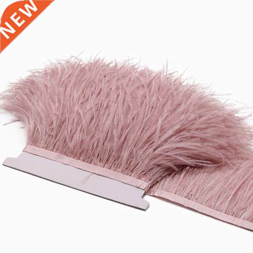 1 Meter Ostrich Feathers Trim 8-10 CM Plumes Ribbon Selvage
