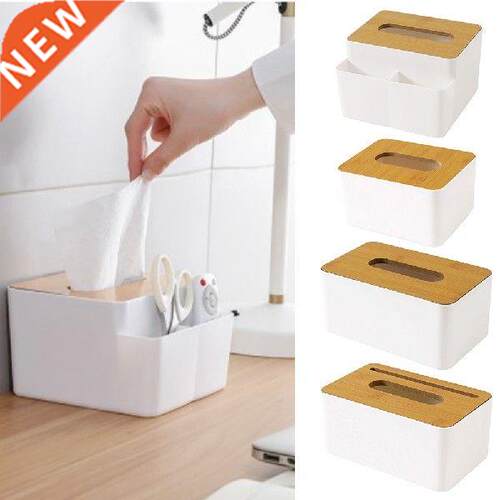 1x Tissue Box Wooden Cover Toilet Paper Box Simple Home Car