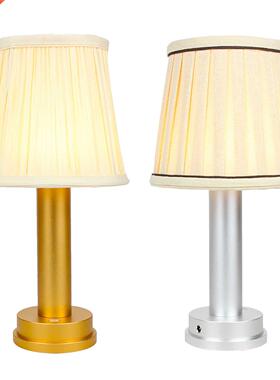 Modern Table Lamp Desk Light Bedside Nightstand with Fabric