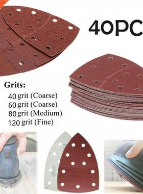 40pcs Abrasive Triangle Sandpapers Sanding Sheets For Bosch
