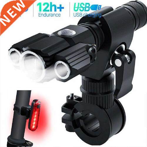 Bike Headlight Taillight Set USB Rechargeable Bicycle