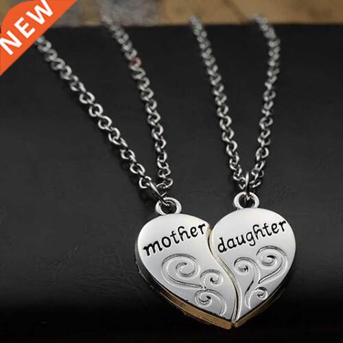 2022 New 2Pcs/Set Mother Daughter Love Heart Necklace For Wo