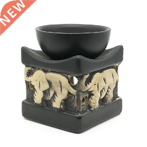 Thailand Style Elephant Ceramic Sandalwood Furnace