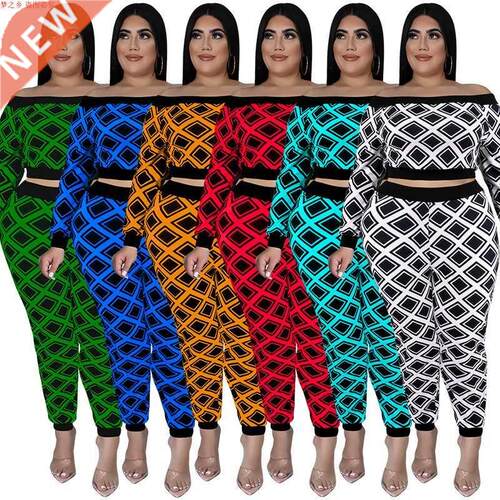 xl-5xl plus size women's sports fashion suit大码女士运动套装