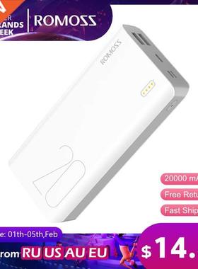 ROMOSS Sense 6S 20000mAh Power Bank USB Type Portable Charg