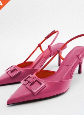 Brand Women Shoes Summer New French Pointed Toe Stiletto Sho