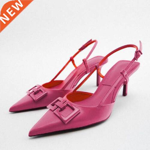 Brand Women Shoes Summer New French Pointed Toe Stiletto Sho