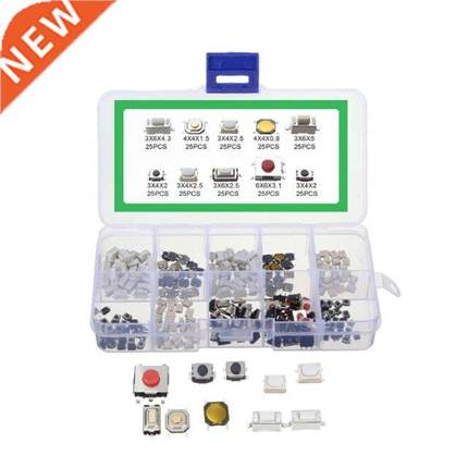 250PCS 10 Types Tactile Push Button Touch Switch Remote Keys