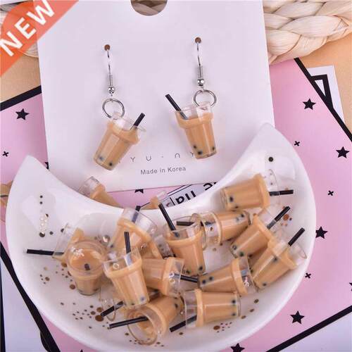 10pcs/pack Milk Coffee Drink Resin Charms Pendant for DIYEa