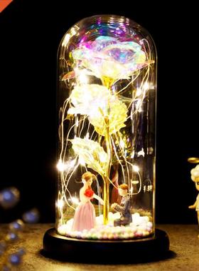 Flowe Beauty and the Beast Led Etenal ose in Chistmas A