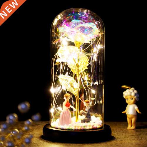 Flowe Beauty and the Beast Led Etenal ose in Chistmas A