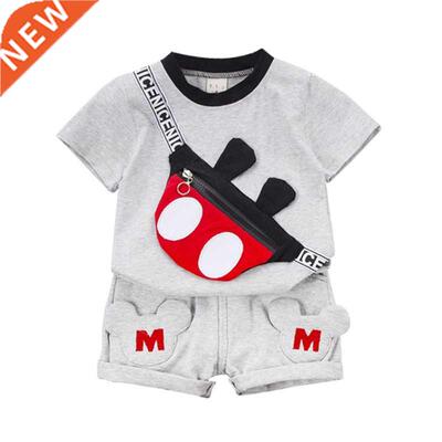 New Summer Baby Clothes Sut Chldren Fashon Boys Grls Car