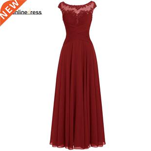 Bbonlindress Royal Blue Evening Dress Lace Pleat Chiffon A