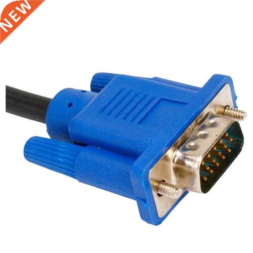 1.8 M Black Cable Blue Connectors 15 Pin VGA M to M Video Ca