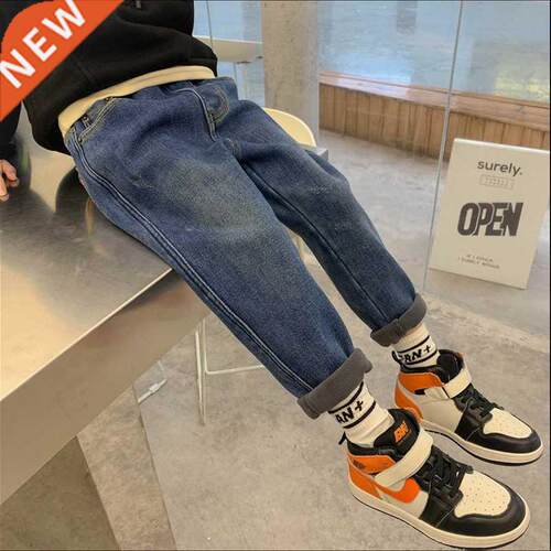 Boy Jeans Children's Spring Autumn Winter Cotton Pocket Labe