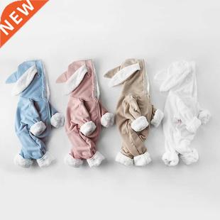 Winter Baby Rompers Newborn Boys Girls Clothes Rabbit Ear Ho