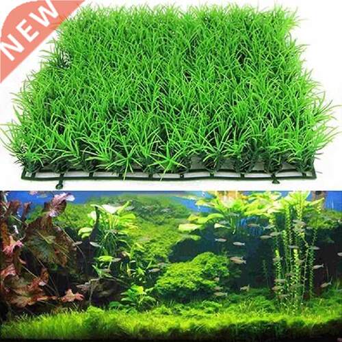 Aquarium Ornaments Artificial Water Plastic Green Grass