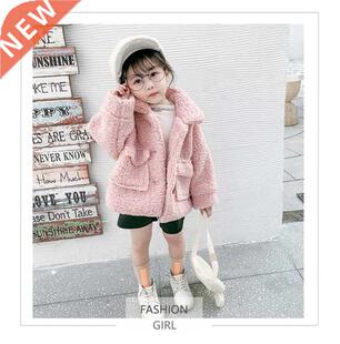 1-7Yrs Children Girls Jckets Winter Girls Sheep Wool Cot W