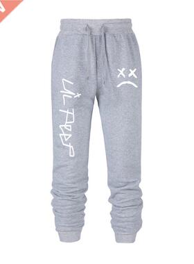 Brand autumn and winter trousers lil peep style men's white