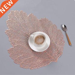 Hollow Leaf PVC Placemats Simulation Plant Dining Table
