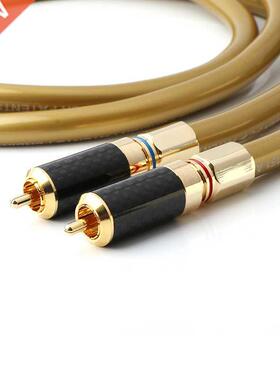 Pair HiFi Audio RCA Cable HEXLINK GOLDEN 5C Interconnect Lin