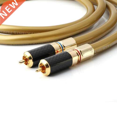 Pair HiFi Audio RCA Cable HEXLINK GOLDEN 5C Interconnect Lin