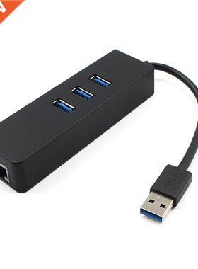 3 Ports USB 3.0 Hub 10/100/1000 Mbps To RJ45 Gigabit Etherne