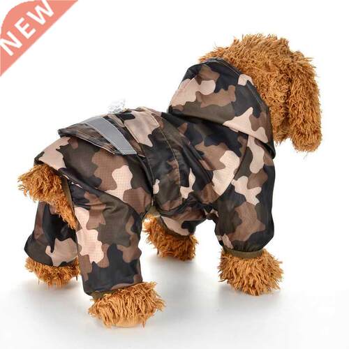 Dog Raincoat Puppy Rain Coat with Hood Reflective Waterproof