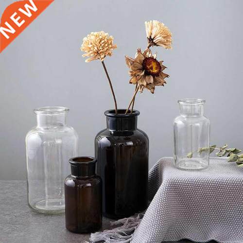 Transparent Flower Vases Glass for Decoraton Hydroponc Pla