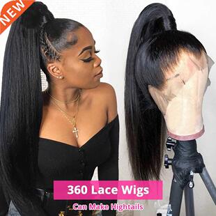 30 38 inch360 Lace Front Human Hair Wigs Pre Plucked Hairlin