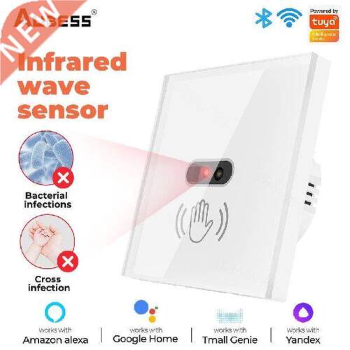 Tuya WiFi IR Wall Light Switch Wave Infrared Sensor No Need