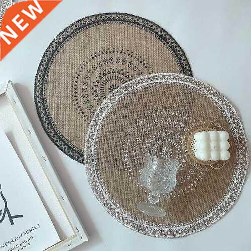 Practical Woven Placemats Portable Tassel Placemats