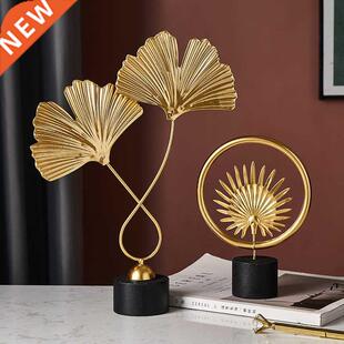 Nordic Gold Ginkgo Leaf Crafts Leaves Sculpture Luxury Livin