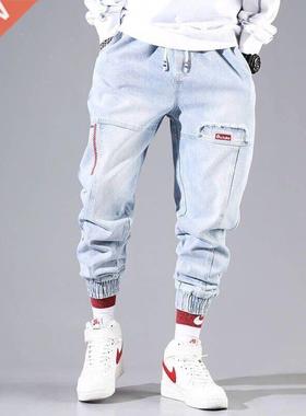Sreetwear Hip Hop Cargo Pants Men's jeans Cargo Pants Elasti