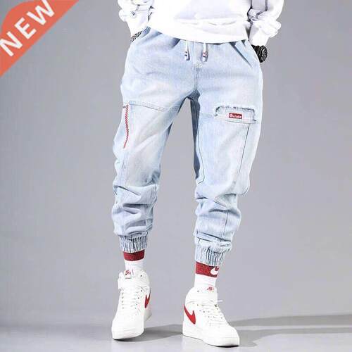 Sreetwear Hip Hop Cargo Pants Men's jeans Cargo Pants Elasti