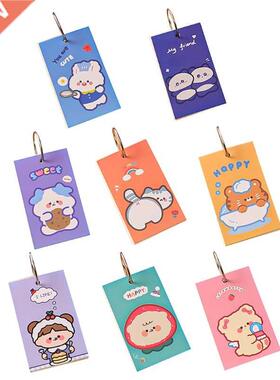 80 Sheets Blank Index Card Note Memo Paper Set with Iron Bin