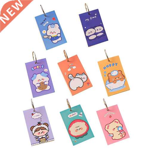 80 Sheets Blank Index Card Note Memo Paper Set with Iron Bin