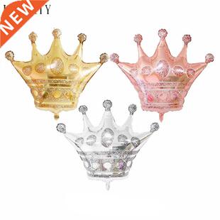 1pcs large gold crown helium balloon princess crown foil bal