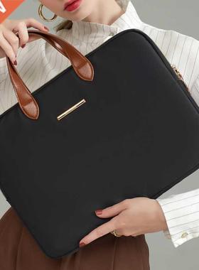 Fashionable Lightweight PU Leather Handle Computer Bag Busin