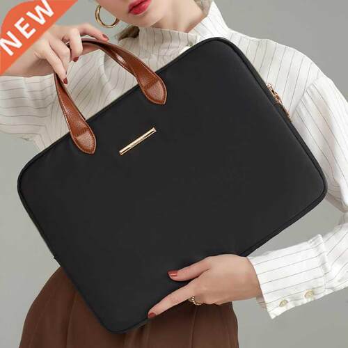 Fashionable Lightweight PU Leather Handle Computer Bag Busin