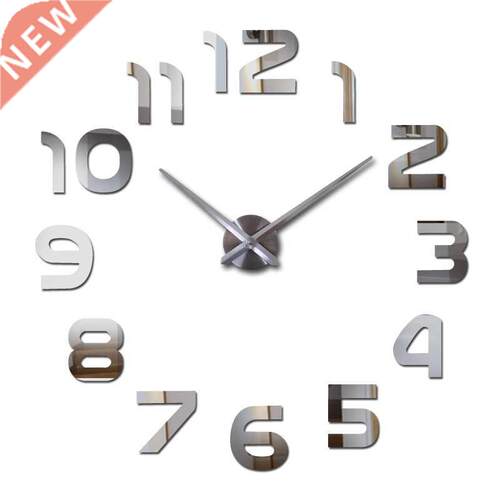 Top fashion 3d wall clock reloj de ped qutz watch modern
