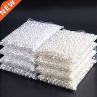 ABS Imitation Pearl Beads Loose Round Acrylic Beads To Needl