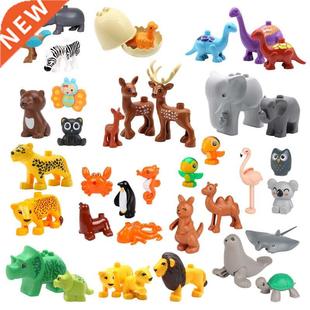 Big Size Building Blocks Zoo Animals Accessories Farm Sea Di