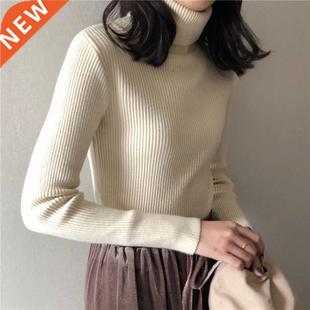 Autumn Winter Sweater Women's Slim-Fit Turtleneck To