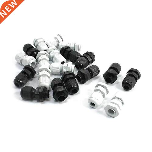 20Pcs PG7 3.5-6mm Cable Gland Joints Black White