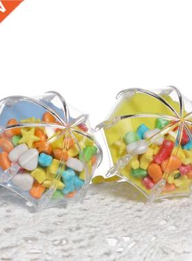 12Pcs Creative Plastic Mini Umbrella Candy Boxes Wedding Par