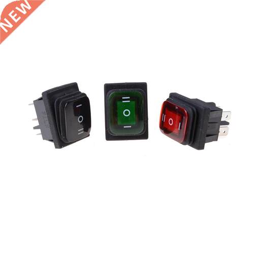Latching Rocker Toggle Switch Button With Lamp 2 colors Gree